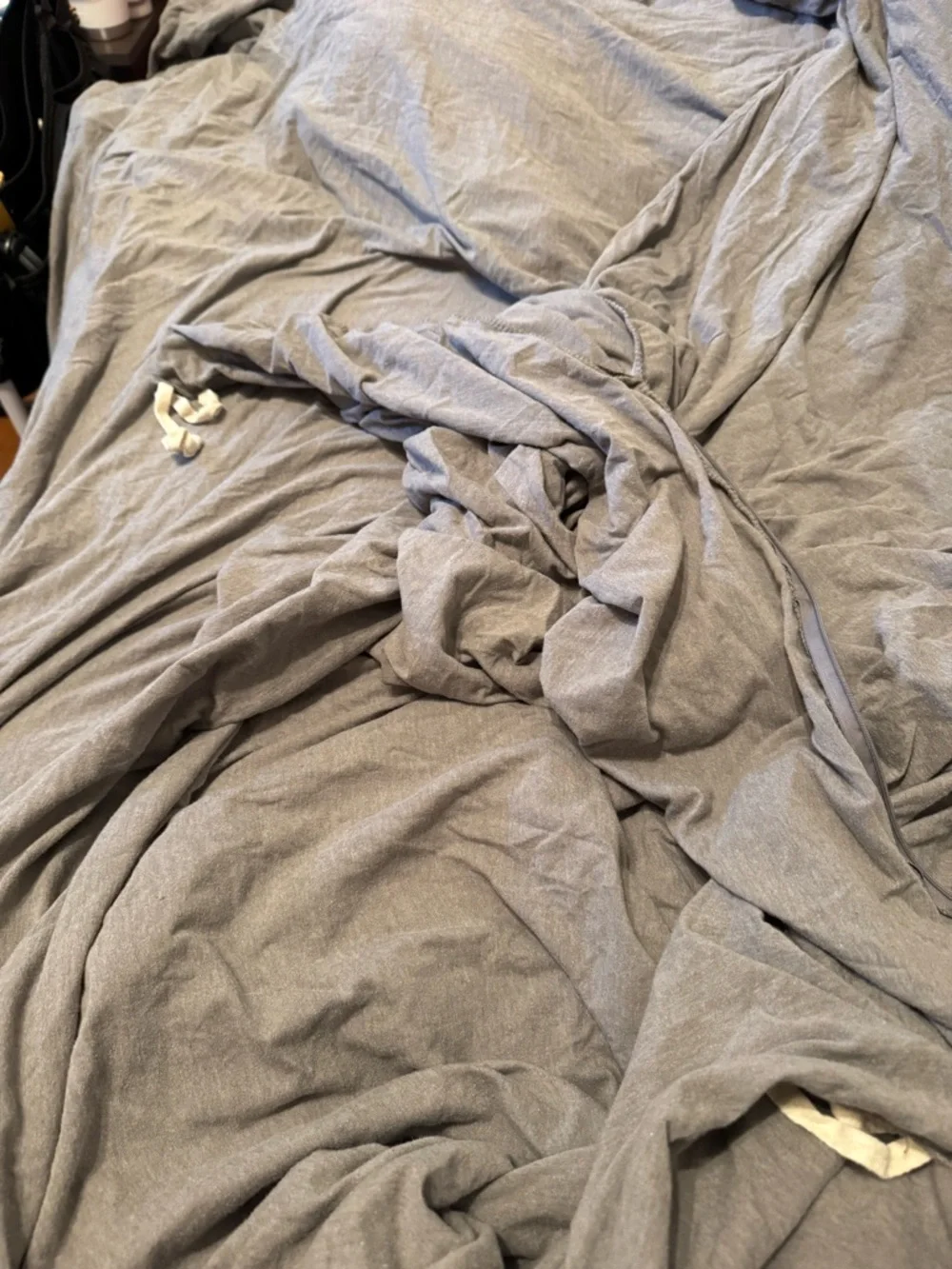 Gray Jersey Knit Duvet Cover